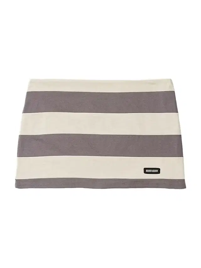 Women's Striped Jersey Mini-Skirt - Beige Multi