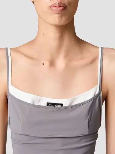 Miu Miu Women's Stretch Jersey Top - Silver | Thumbnail 5