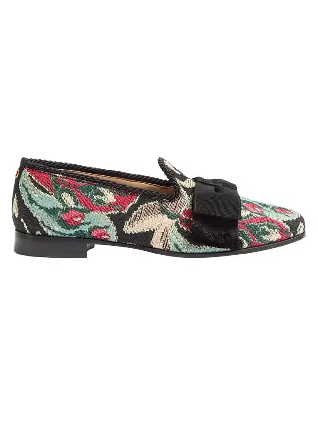 Valentino Garavani Men's Bowow Loafers in Jacquard Fabric - Multicolored