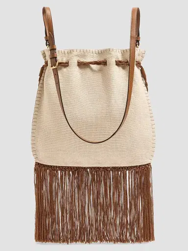 Valentino Garavani Women's Nellcote Alice Embroidered Crossbody Bag with Fringes | Thumbnail 3