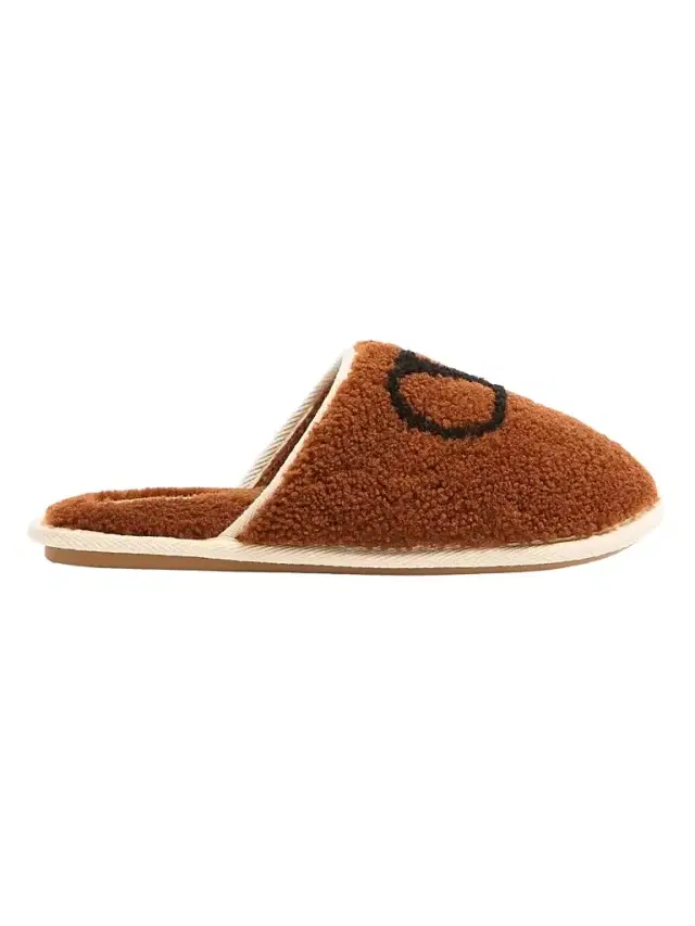 Valentino Garavani Men's Ta Chambre Wool Slides - Tobacco