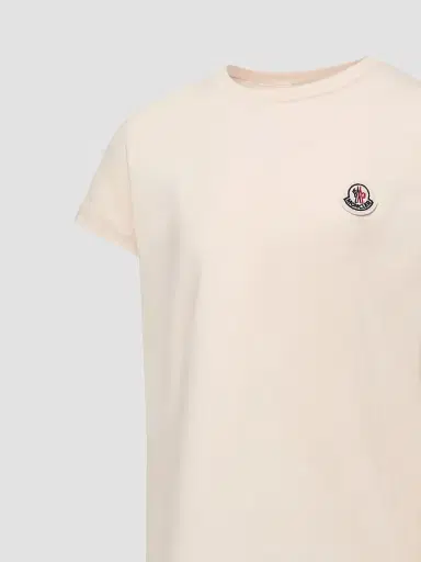 Moncler Little Girl's & Girl's Crew-Neck T-Shirt in Cotton - Black White Beige - Size 14 | Thumbnail 4