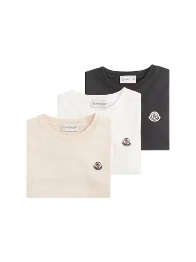 Moncler Little Girl's & Girl's Crew-Neck T-Shirt in Cotton - Black White Beige - Size 14 | Thumbnail 1