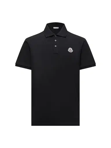 Moncler Men's Polo Shirt in Cotton Piquet - Black - Size XXXL | Thumbnail 1 Moncler Men's Polo Shirt in Cotton Piquet - Black - Size XXXL | Thumbnail 1