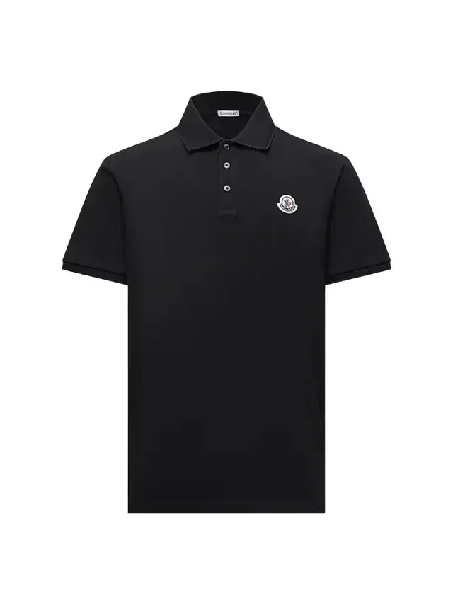 Moncler Men's Polo Shirt in Cotton Piquet - Black