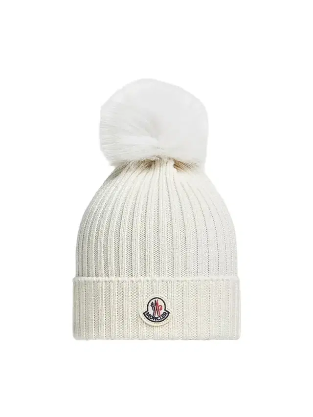 Moncler Little Girl's & Girl's Beanie Hat in Wool - White