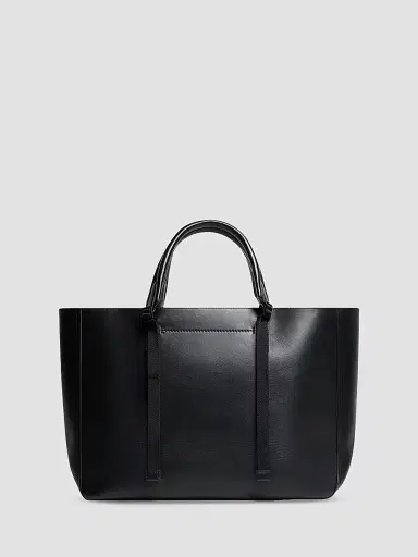 Moncler Men's Carlo Tote Bag in Leather - Black | Thumbnail 3 Moncler Men's Carlo Tote Bag in Leather - Black | Thumbnail 3