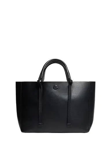 Moncler Men's Carlo Tote Bag in Leather - Black | Thumbnail 1 Moncler Men's Carlo Tote Bag in Leather - Black | Thumbnail 1
