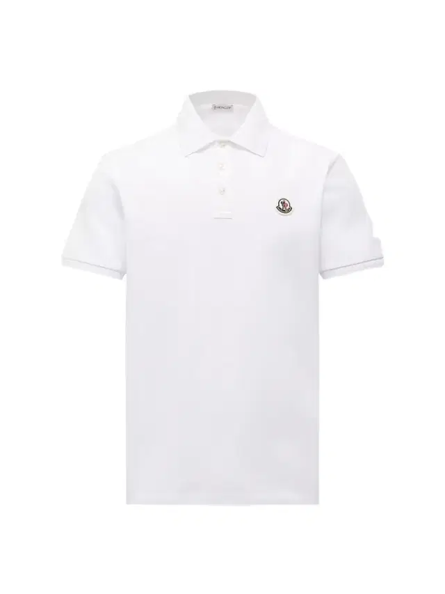 Moncler Men's Polo Shirt in Cotton Piquet - White