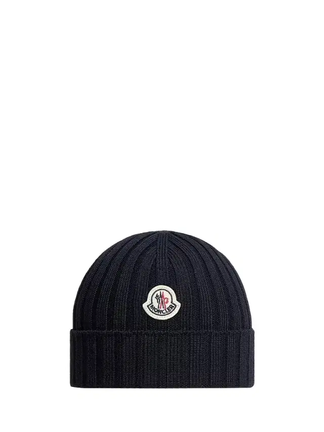 Baby Girl's Beanie Hat in Wool - Navy Blue