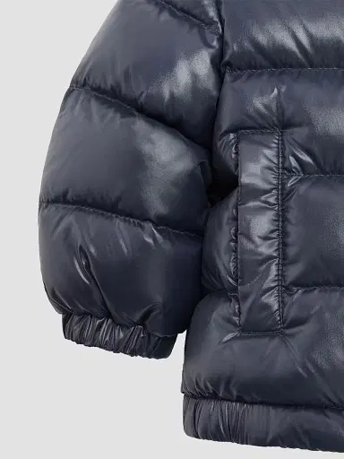 Moncler Baby Boy's & Little Boy's New Aubert Puffer Jacket - Navy Blue | Thumbnail 4