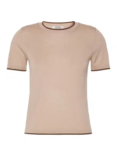 Max Mara Women's Short Sleeved Woollen Yarn Jumper - Beige - Size XL | Thumbnail 1 Max Mara Women's Short Sleeved Woollen Yarn Jumper - Beige - Size XL | Thumbnail 1