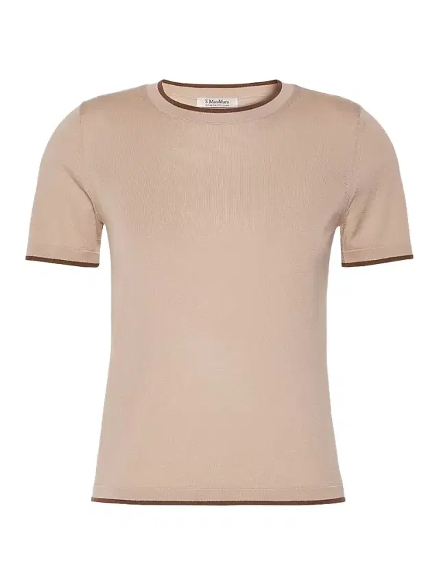 Max Mara Women's Short Sleeved Woollen Yarn Jumper - Beige