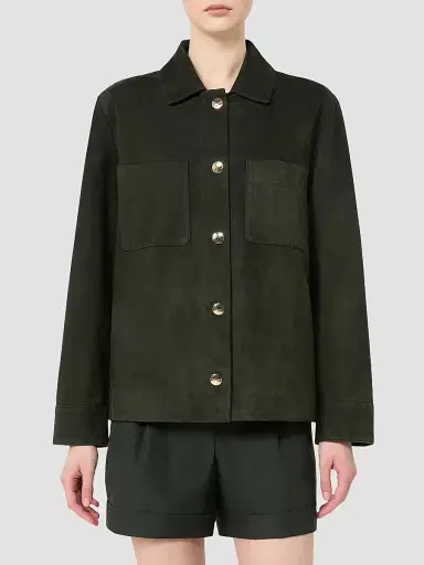 Max Mara Women's Suede Shirt Jacket - Green - Size 12 | Thumbnail 3 Max Mara Women's Suede Shirt Jacket - Green - Size 12 | Thumbnail 3