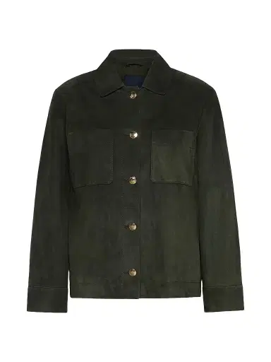 Max Mara Women's Suede Shirt Jacket - Green - Size 12 | Thumbnail 1 Max Mara Women's Suede Shirt Jacket - Green - Size 12 | Thumbnail 1