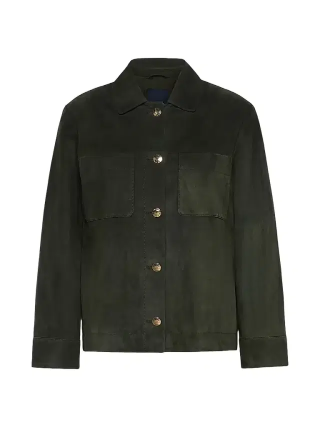 Max Mara Women's Suede Shirt Jacket - Green