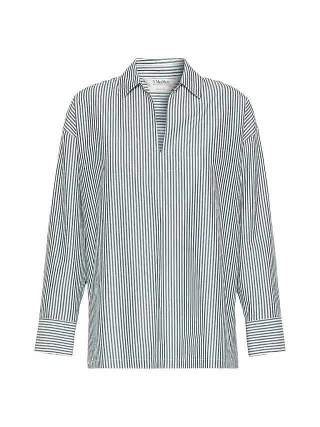 Women's Cotton Poplin Blouse - Dark Green