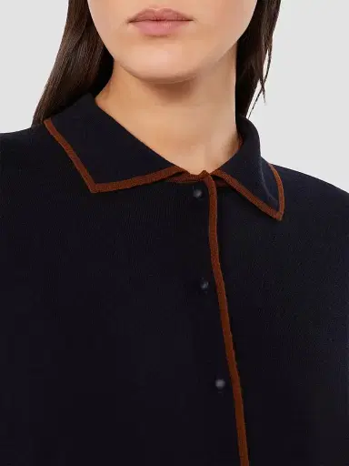 Max Mara Women's Wool and Silk Yarn Cardigan - Navy - Size XL | Thumbnail 5