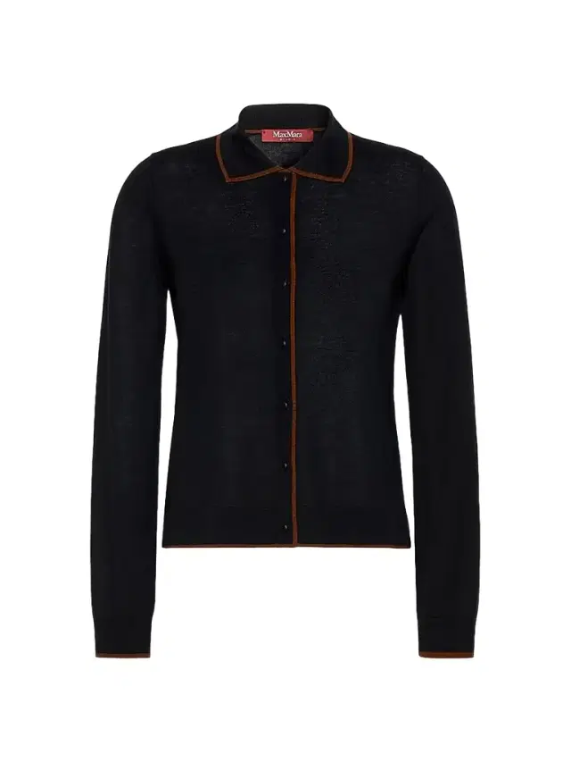 Women's Wool and Silk Yarn Cardigan - Navy