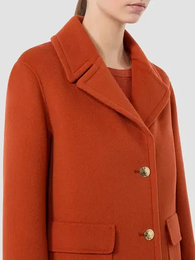 Max Mara Women's Drap Wool Single Breasted Jacket - Orange - Size 14 | Thumbnail 5