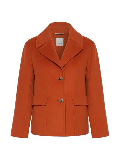 Max Mara Women's Drap Wool Single Breasted Jacket - Orange - Size 14 | Thumbnail 1