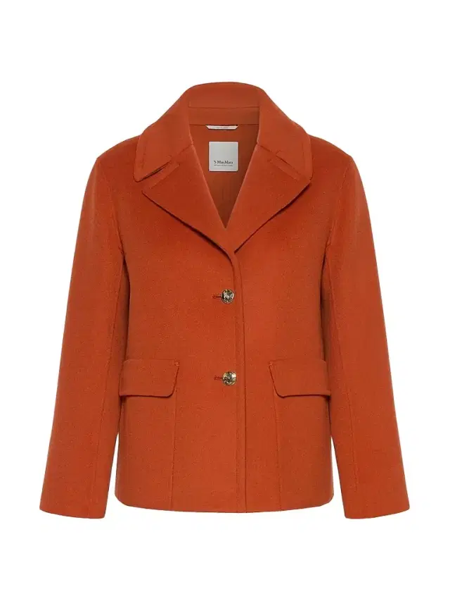 Max Mara Women's Drap Wool Single Breasted Jacket - Orange