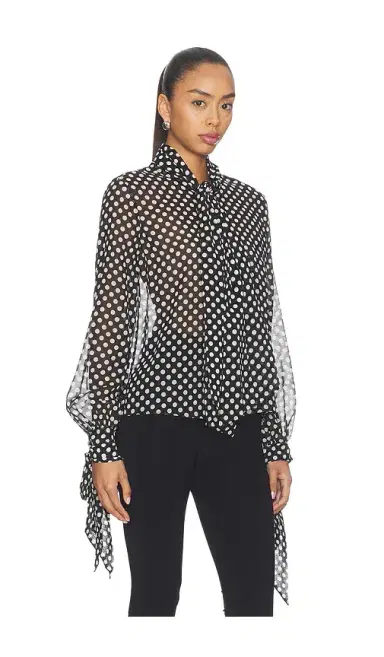 Frame The Nouvelle Polka Dot Blouse | Thumbnail 2