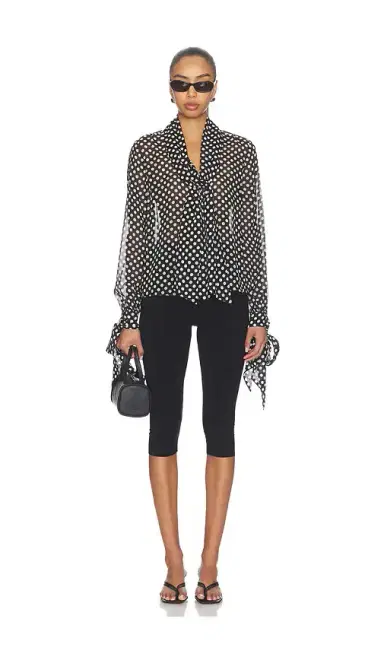 Frame The Nouvelle Polka Dot Blouse | Thumbnail 4