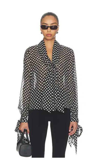 Frame The Nouvelle Polka Dot Blouse | Thumbnail 1