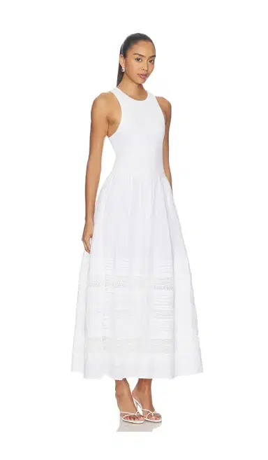 Polo Ralph Lauren Voile Crew Neck Fit & Flare Dress | Thumbnail 1 Polo Ralph Lauren Voile Crew Neck Fit & Flare Dress | Thumbnail 1
