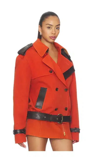 LaQuan Smith Double Breasted Cropped Coat | Thumbnail 2 LaQuan Smith Double Breasted Cropped Coat | Thumbnail 2
