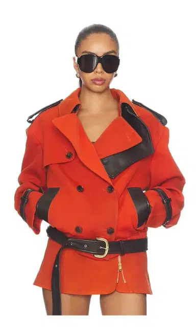 LaQuan Smith Double Breasted Cropped Coat | Thumbnail 1 LaQuan Smith Double Breasted Cropped Coat | Thumbnail 1