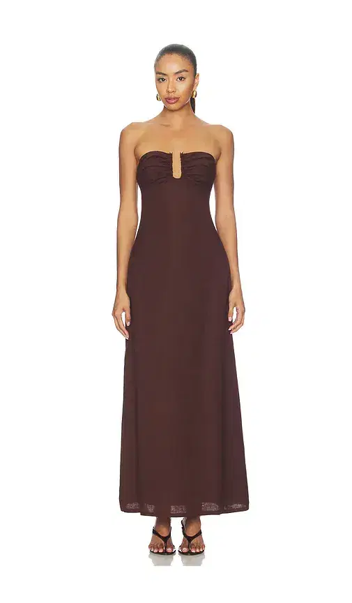 SEVEN WONDERS Martha Strapless Maxi Dress