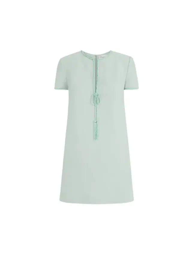 Oscar de la Renta Beaded Bow-Detail Shift Dress