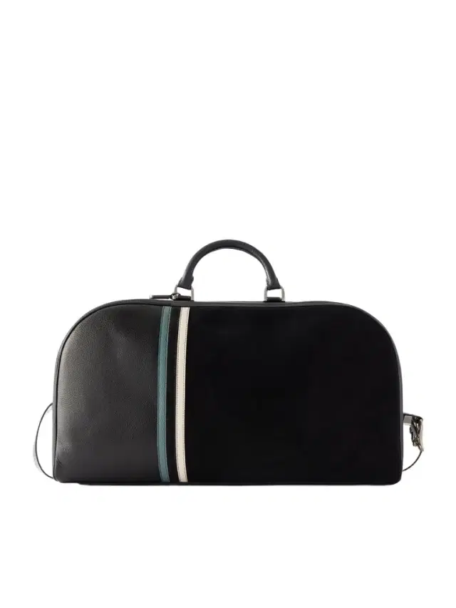 Barnett Striped Leather Weekend Bag - Men