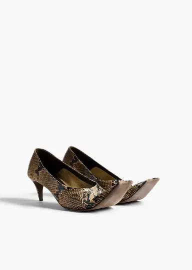 Khaite Marlene Pump In Python-Embossed Taupe | Thumbnail 3 Khaite Marlene Pump In Python-Embossed Taupe | Thumbnail 3