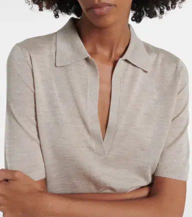 Gabriela Hearst Frank cashmere and silk polo sweater | Thumbnail 2
