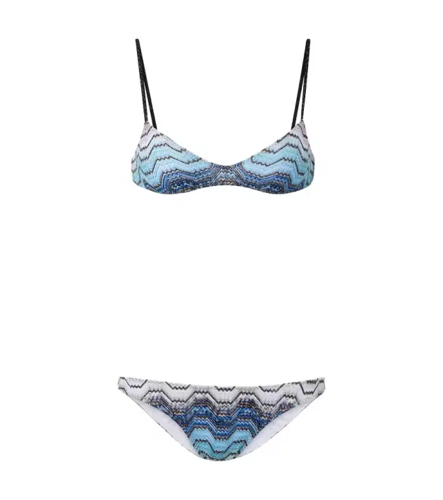 Zigzag lamé bikini