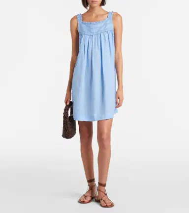 DÔEN Dôen Bea lace-trimmed ramie minidress | Thumbnail 2