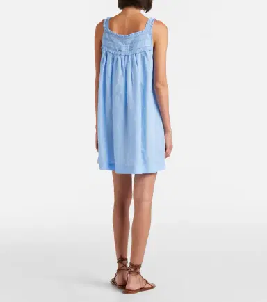 DÔEN Dôen Bea lace-trimmed ramie minidress | Thumbnail 3