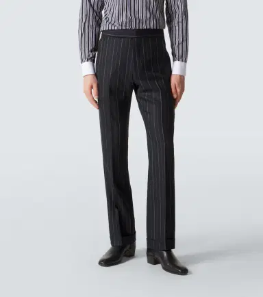Tom Ford Striped wool straight pants | Thumbnail 2 Tom Ford Striped wool straight pants | Thumbnail 2