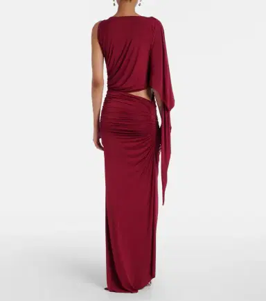 Alex Perry Asymmetric gathered jersey gown | Thumbnail 7