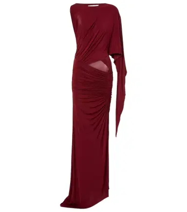 Alex Perry Asymmetric gathered jersey gown | Thumbnail 1