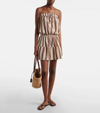 Melissa Odabash Isla strapless striped minidress | Thumbnail 2