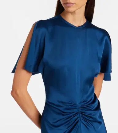 Victoria Beckham Isabella gathered satin gown | Thumbnail 2