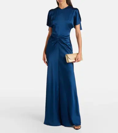 Victoria Beckham Isabella gathered satin gown | Thumbnail 3