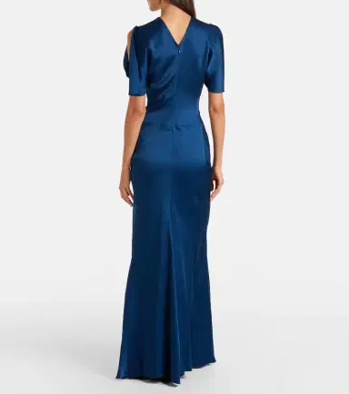 Victoria Beckham Isabella gathered satin gown | Thumbnail 6