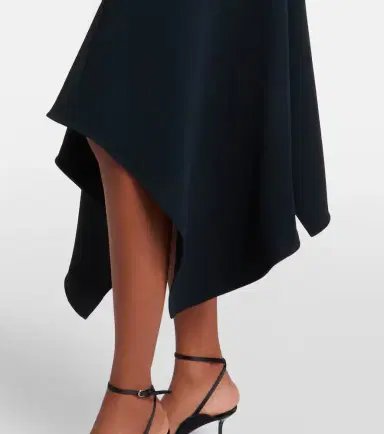 Victoria Beckham Asymmetric draped cady midi dress | Thumbnail 4