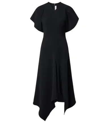 Victoria Beckham Asymmetric draped cady midi dress | Thumbnail 1