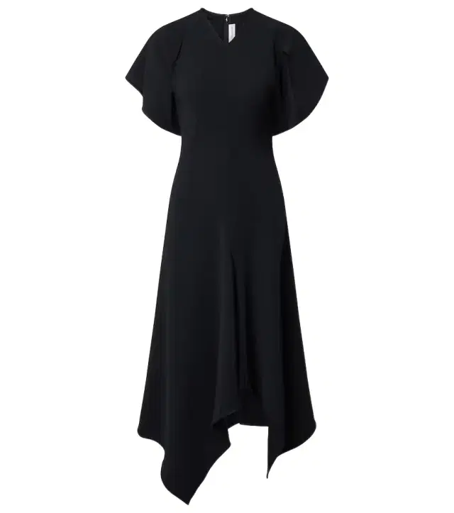 Victoria Beckham Asymmetric draped cady midi dress